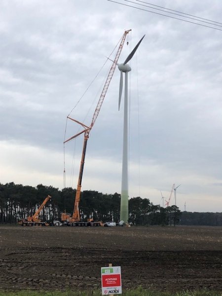 Windpark - Bauarbeiten bei Gentha